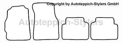 Das Schnittmuster für Fussmatten Honda Integra_1998-2001